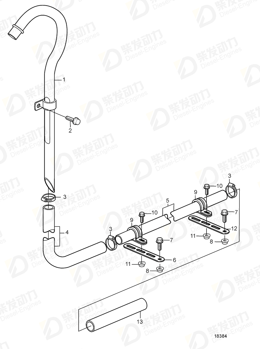 volvo penta Bracket 965543 Drawing volvo penta Bracket 965543 Drawing